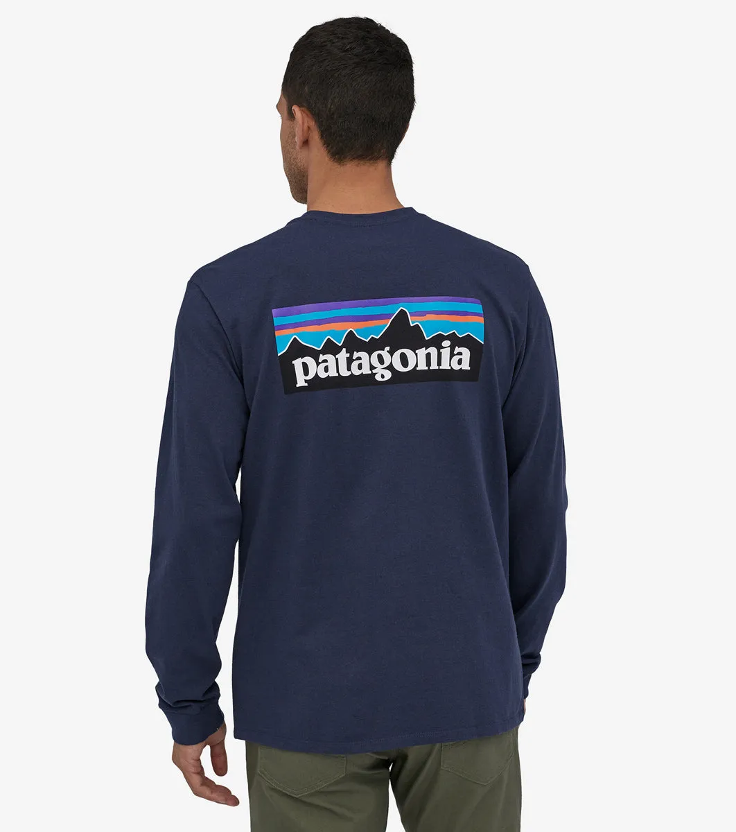 Patagonia - Men's Long-Sleeved P-6 Logo Responsibili-Tee® Classic Navy - 38518 - CLASSIC/NAVY