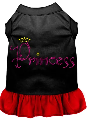 Princess Rhinestone Dress Black With Red Med
