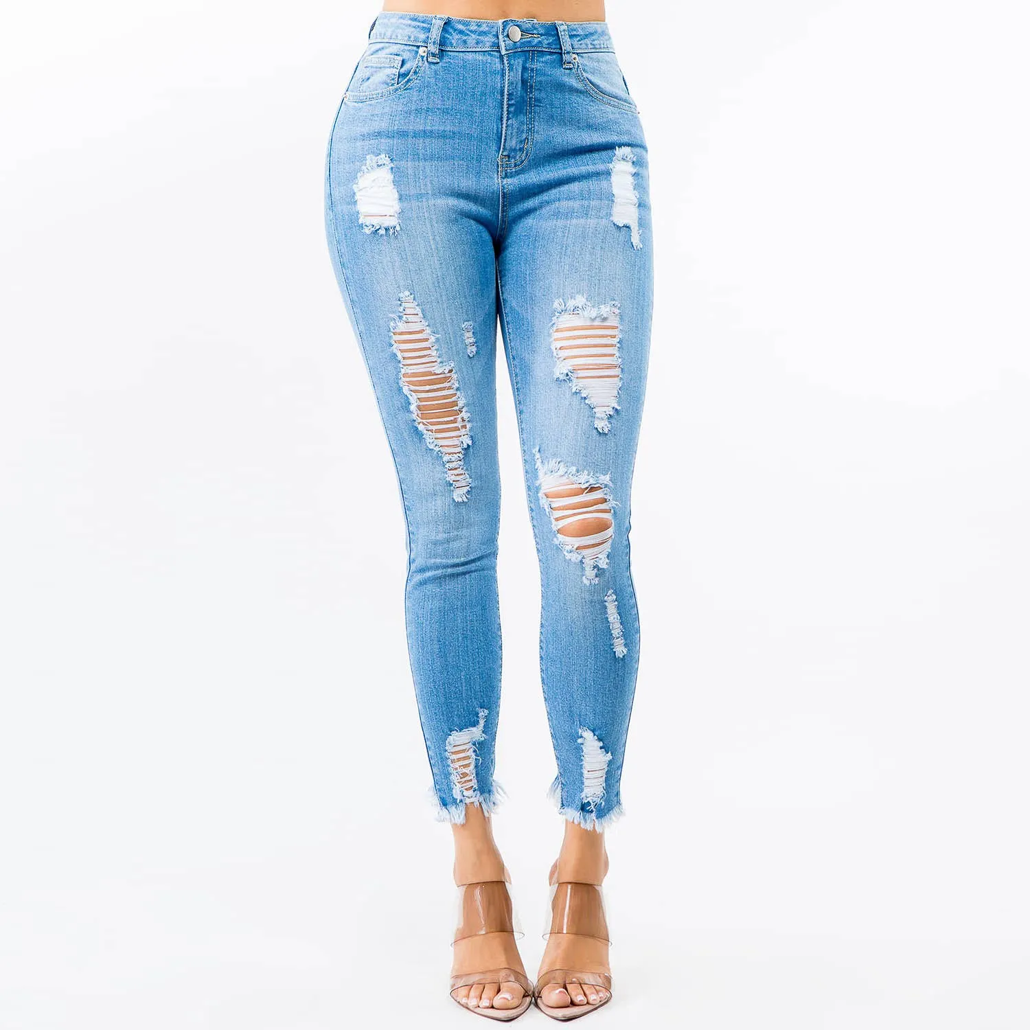 "Mean Girl" Distressed Skinny Jean