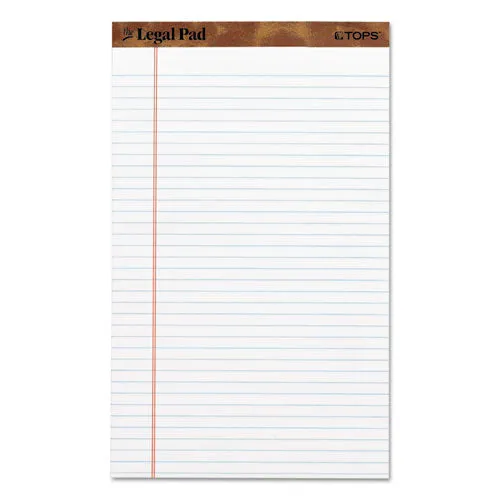 "the Legal Pad" Plus Ruled Perforated Pads With 40 Pt. Back, Narrow Rule, 50 White 5 X 8 Sheets, Dozen