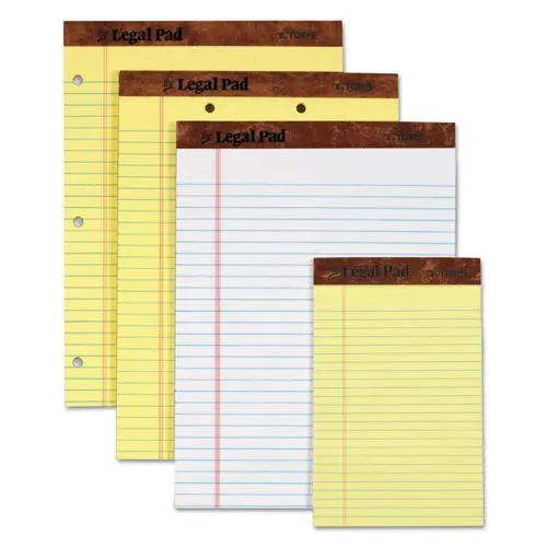 "the Legal Pad" Plus Ruled Perforated Pads With 40 Pt. Back, Narrow Rule, 50 White 5 X 8 Sheets, Dozen