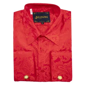 Red Paisley Regular-Fit Dress Shirt