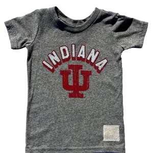 Retro Brand - Indiana IU Hoosiers Tee in Heather Grey