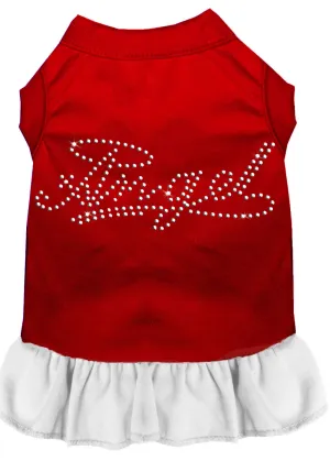 Rhinestone Angel Dress Red With White Xxl
