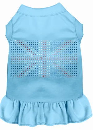 Rhinestone British Flag Dress Baby Blue Xxl