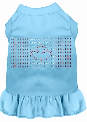 Rhinestone Canadian Flag Dress Baby Blue Xxl