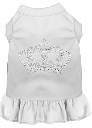 Rhinestone Crown Dress White Xxl