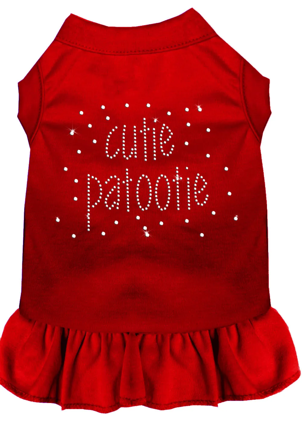 Rhinestone Cutie Patootie Dress Red Xxxl