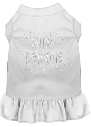 Rhinestone Cutie Patootie Dress White Med