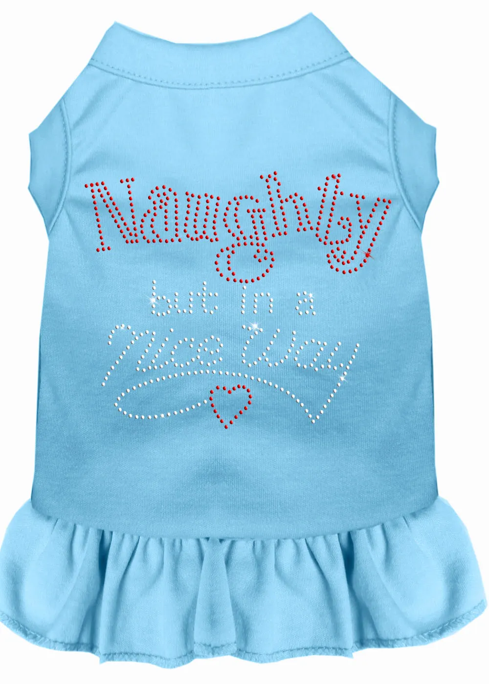 Rhinestone Naughty But In A Nice Way Dress Baby Blue 4x
