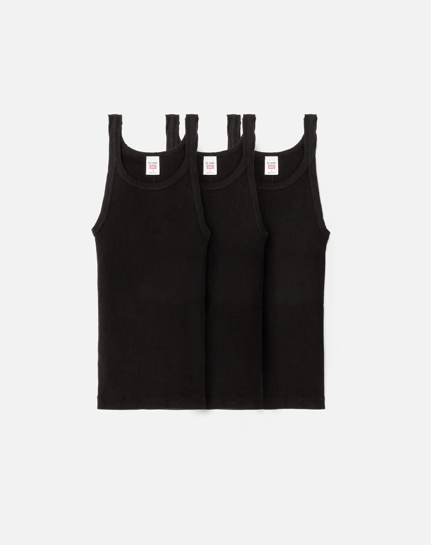 Ribbed Tank 3 Pack - Black