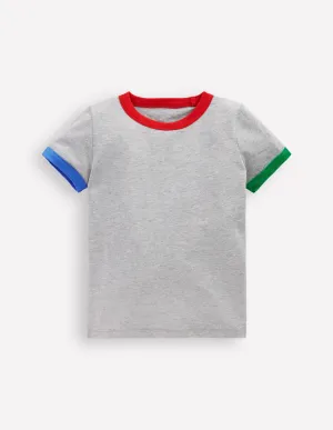 Ringer T-Shirt-Grey Marl