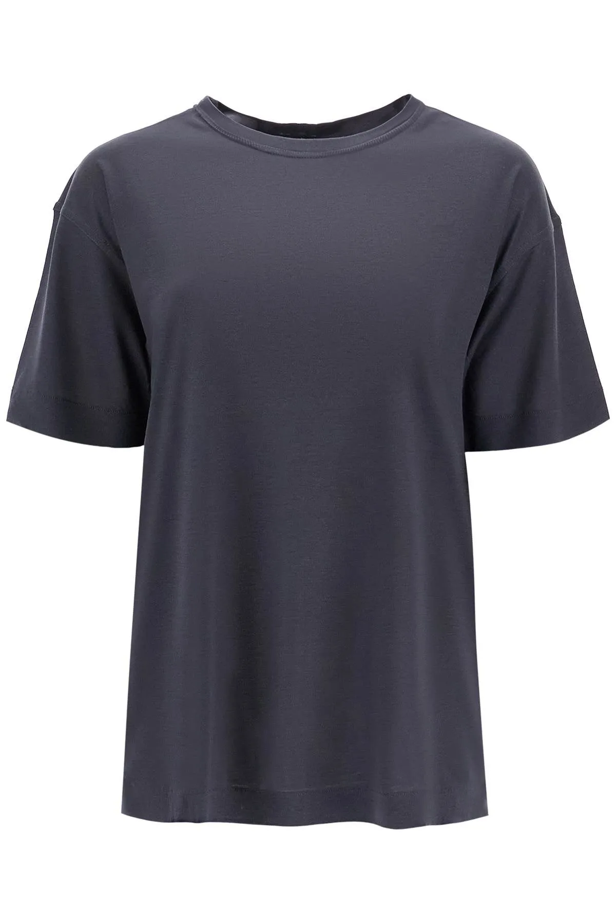 silk crewneck t-shirt TO1295 LJ1026 CAVIAR