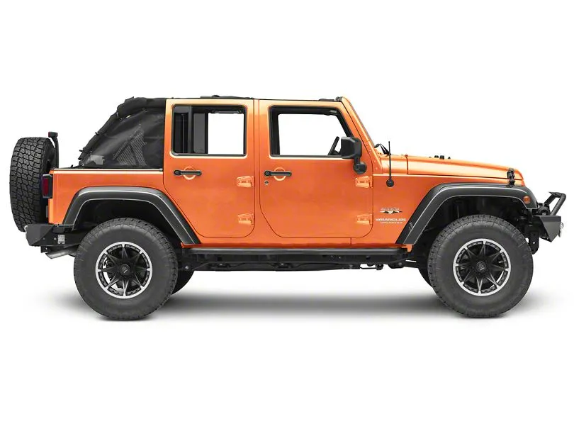 Smittybilt Cloak Mesh Rear & Sides For 07-18 Jeep Wrangler JKU 4 Door