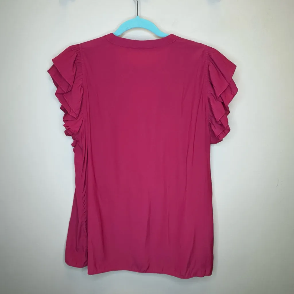 Soft Surroundings Victoria Ruffle Tunic Top - Size Large
