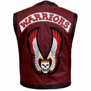 Spine Spark The Warriors Movie Stylish Rider Maroon Leather Vest