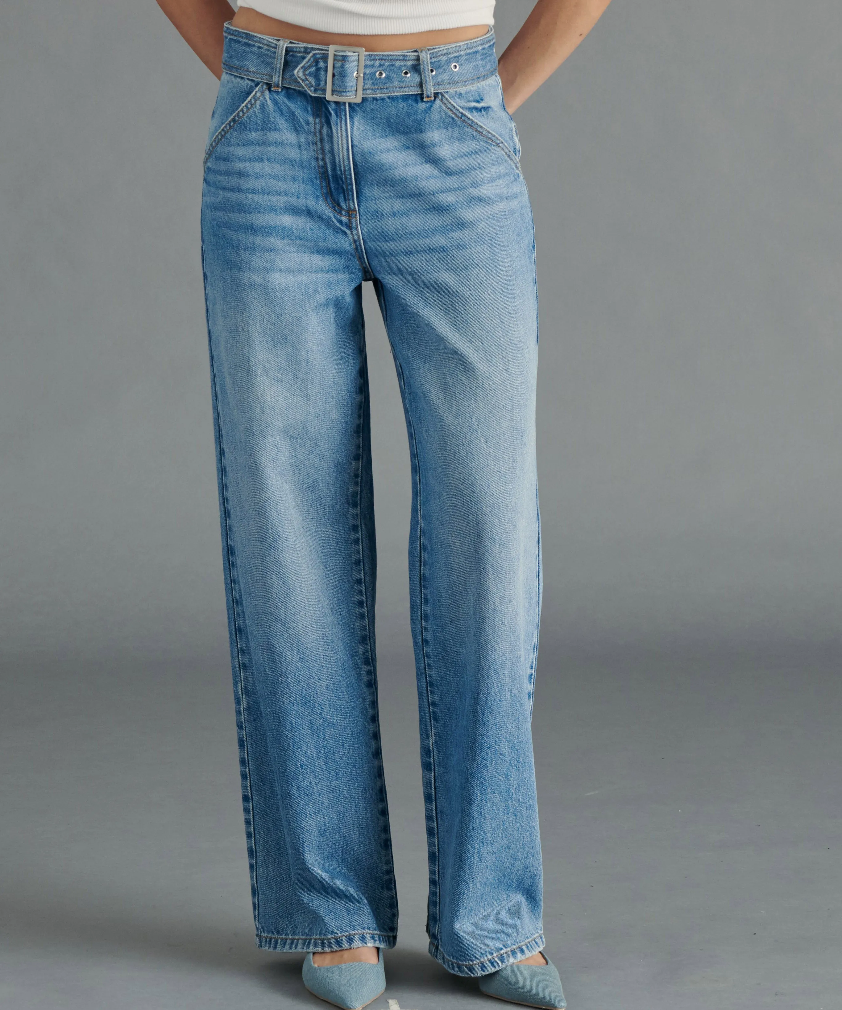 Steve Madden Cove Denim Pants - Orion Blue - FINAL SALE