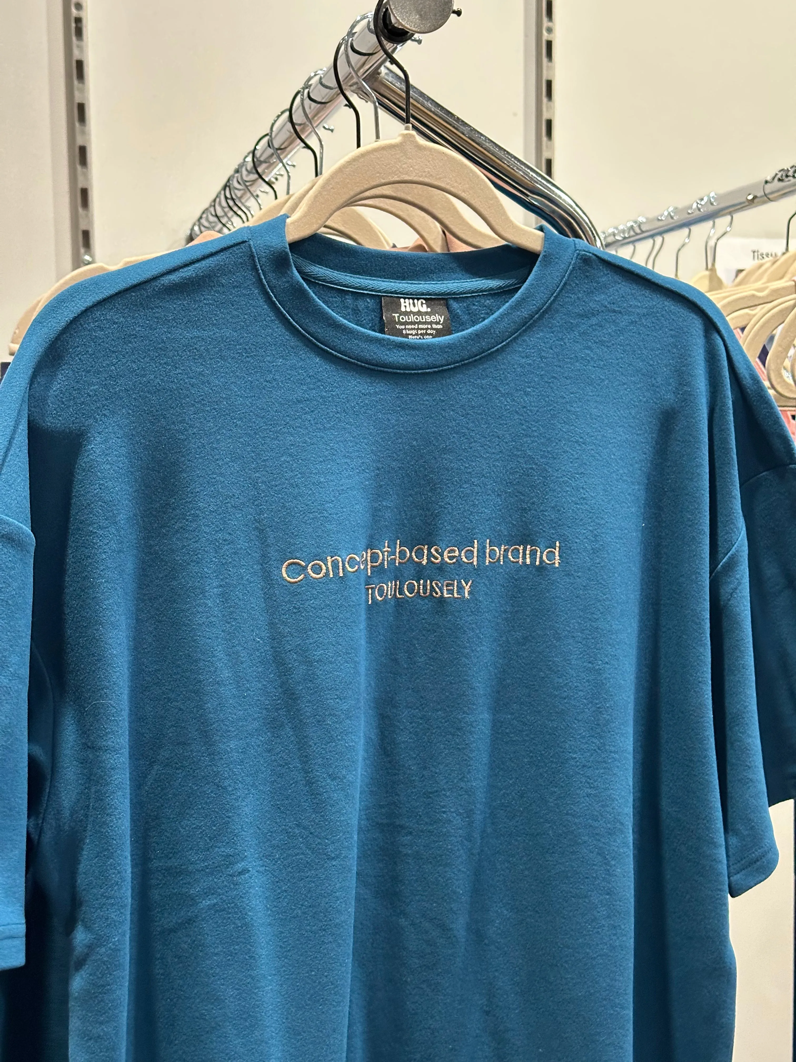 TEAL BLUE SOFT T-SHIRTS - HUG