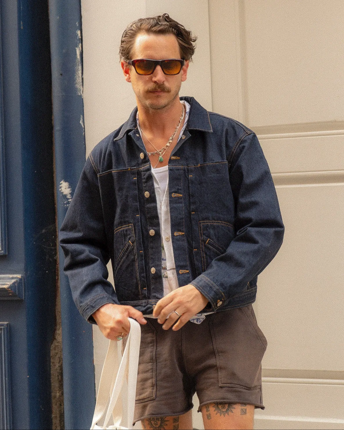 THE PLEATED DENIM JACKET