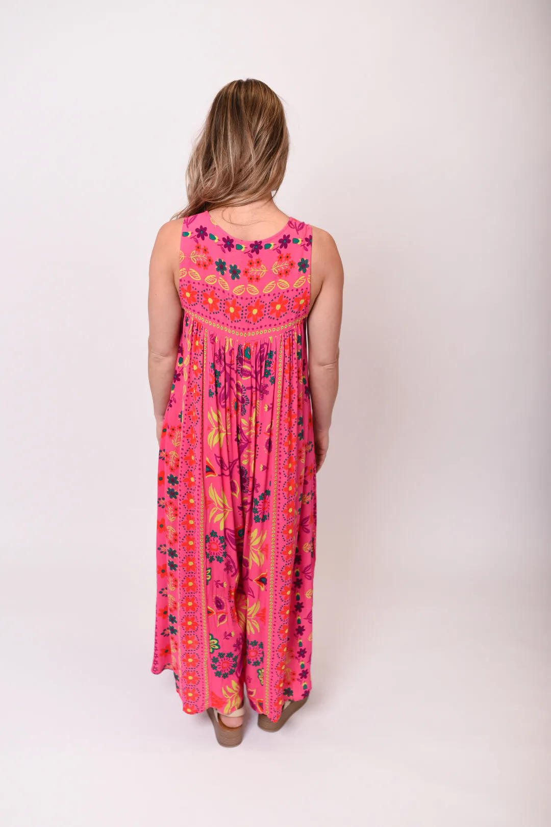 Versatile Fun Gauze Jumpsuit Pink