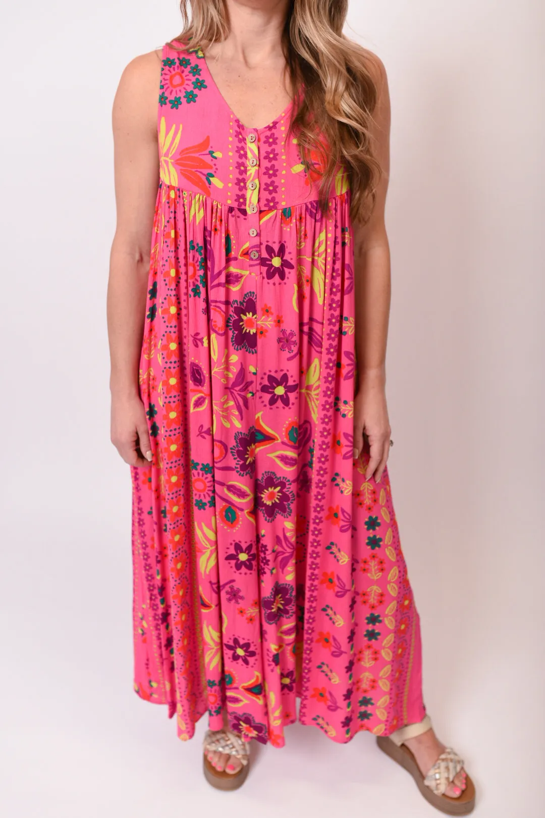 Versatile Fun Gauze Jumpsuit Pink