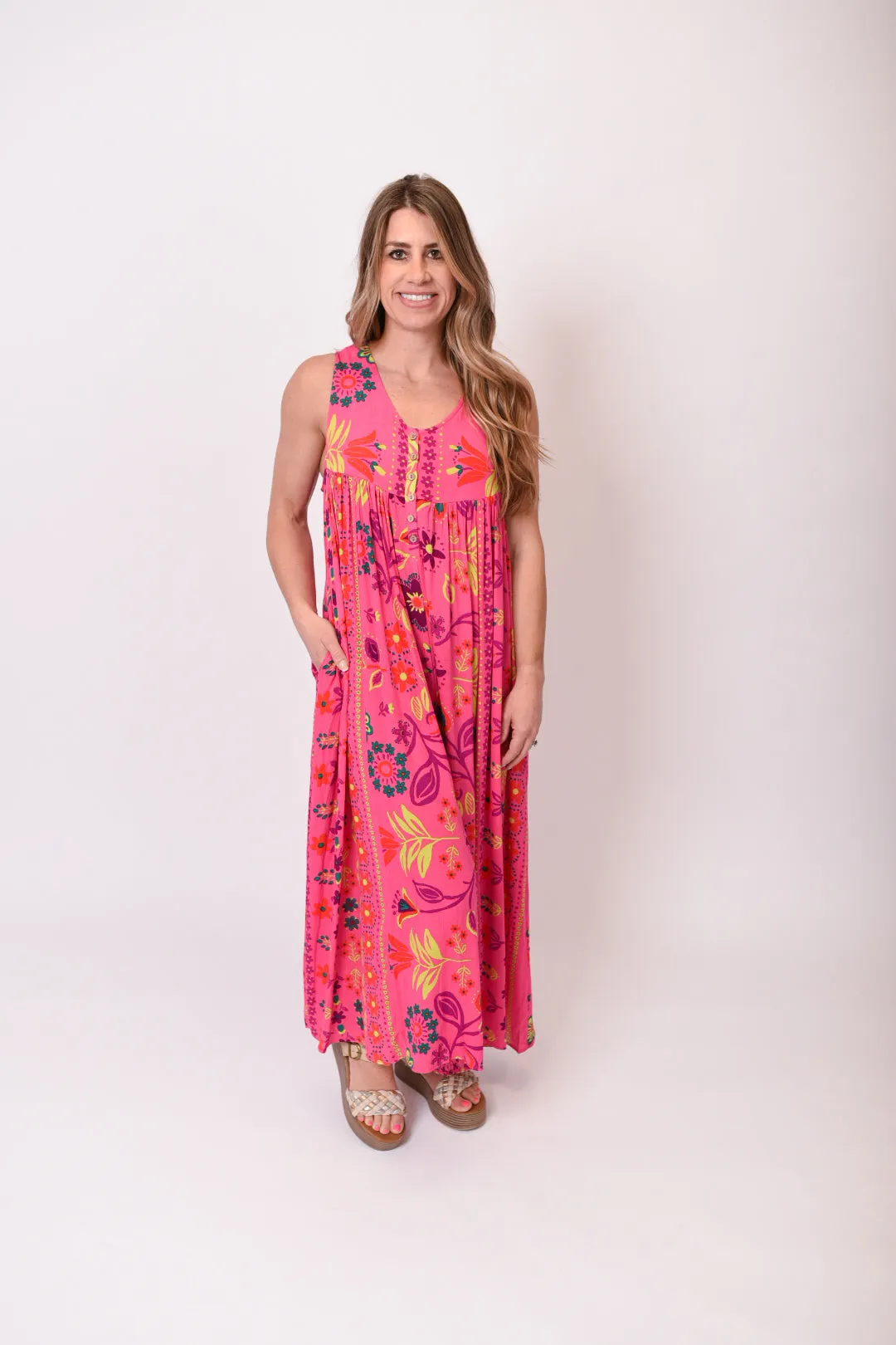 Versatile Fun Gauze Jumpsuit Pink