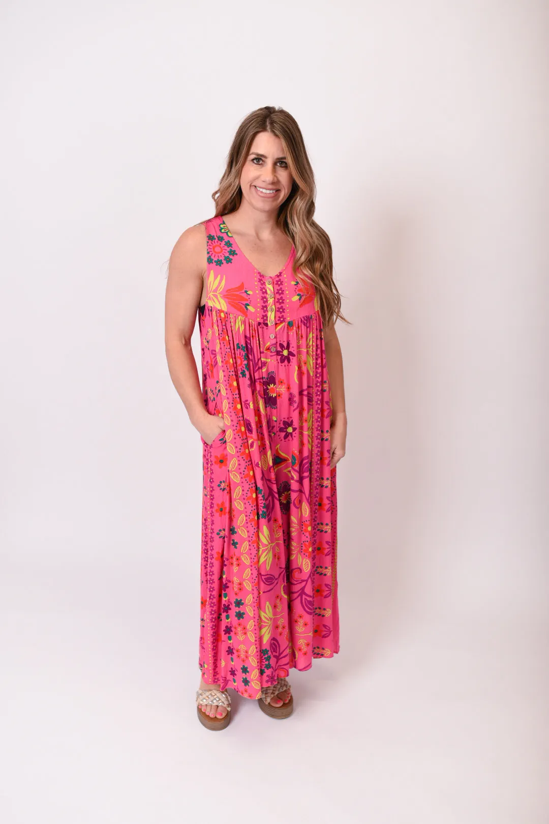 Versatile Fun Gauze Jumpsuit Pink