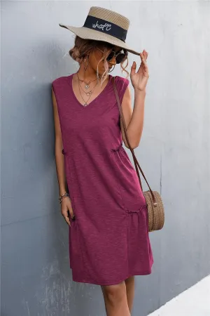 Versatile V-Neck Sleeveless Dress