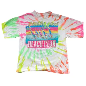 Vintage 80s Maui Beach Club | Single Stitch Tie-Dye Tee | XL